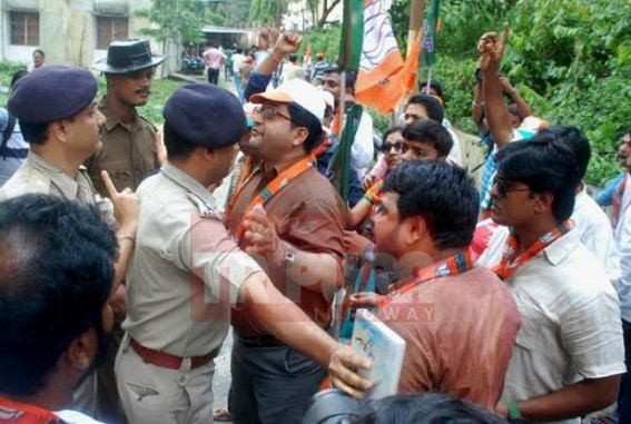 TBSE board corruption: Chaos sparked off between police and protestors, board office ransacked, huge security deployed TBSE board corruption: Chaos sparked off between police and protestors, board office ransacked, huge security deployed